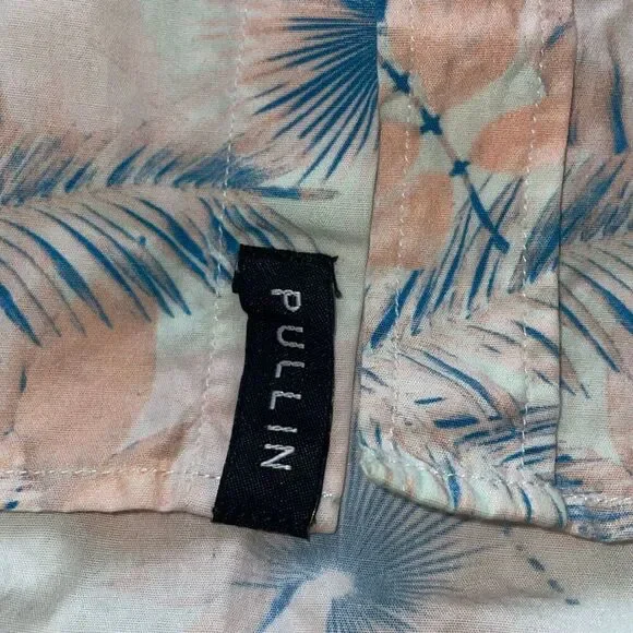 Pullin Pull-in tropical Hawaiian vacation button down short sleeve shirt size M - Picture 8 of 16